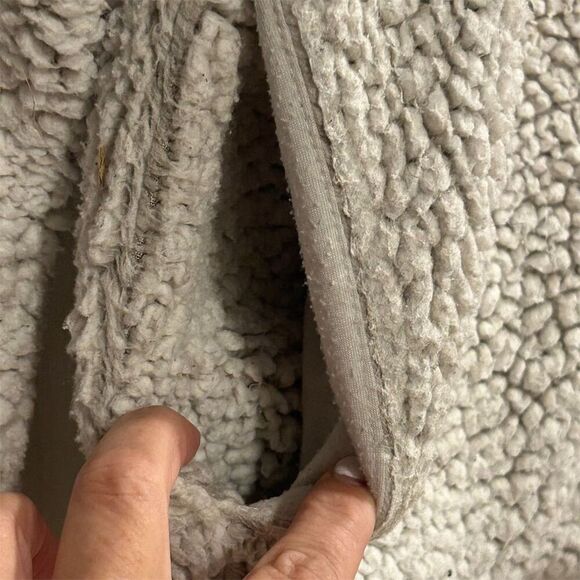 Elodie  Women's Gray Sherpa Fleece 1/4 Zip Pullover Jacket L - Picture 8 of 14